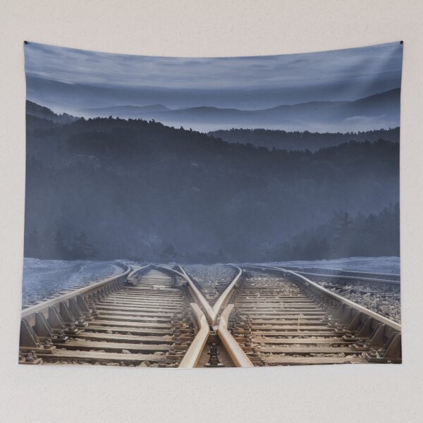 Item preview,   panoramic, widescreen prints, wall posters, Tapestries,Tapestry,throw blankets,comforters,duvet covers ,  train track,Railroad art,train wall art,Train art designed and sold by eyesight4vision.