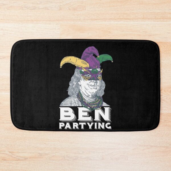 Item preview, Ben Partying Mardi Gras 2022 Benjamin Franklin designed and sold by Dressed For  Duty.