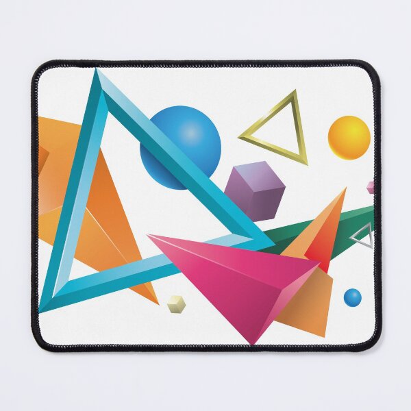 Item preview, Flying 3d Geometric Shapes designed and sold by alpdesignart.
