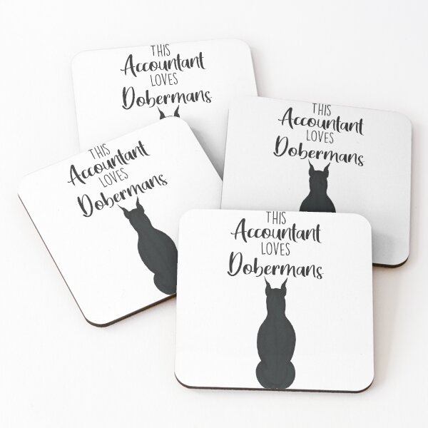 Item preview, This Accountant Loves Dobermans | Cropped Black designed and sold by Little Fuzz Shop.