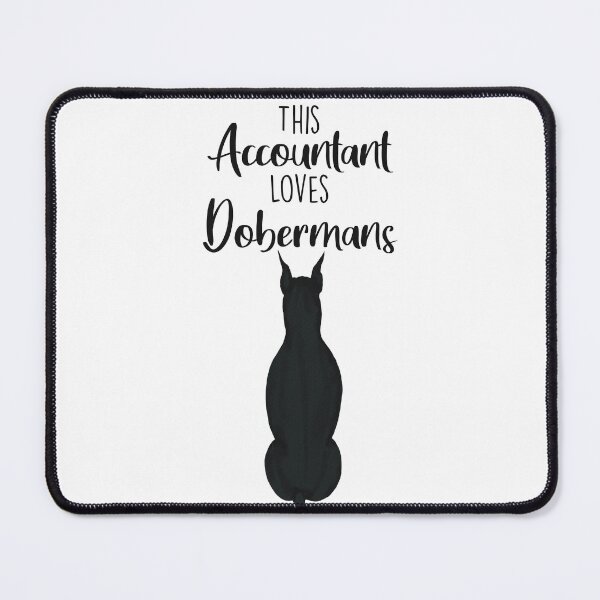 Item preview, This Accountant Loves Dobermans | Cropped Black designed and sold by Little Fuzz Shop.