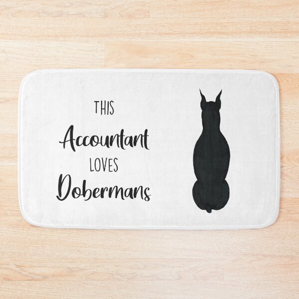 Item preview, This Accountant Loves Dobermans | Cropped Black designed and sold by Little Fuzz Shop.