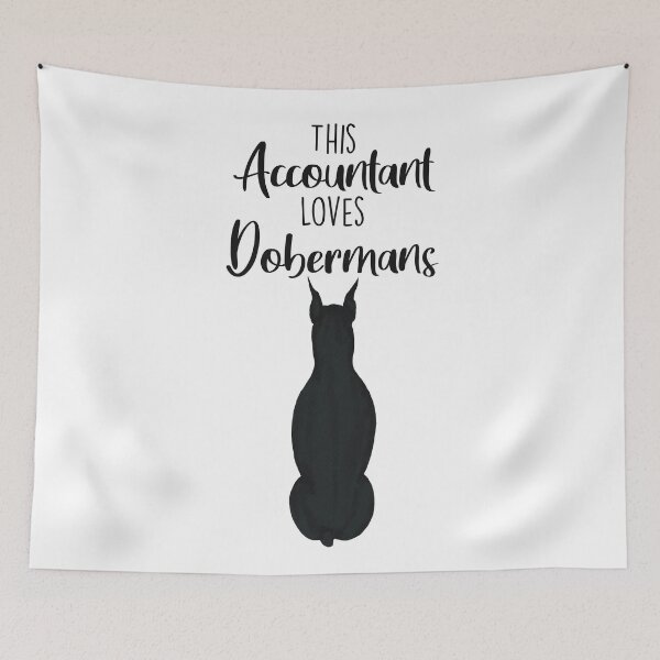 Item preview, This Accountant Loves Dobermans | Cropped Black designed and sold by Little Fuzz Shop.