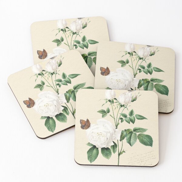 Item preview, White Bengal Tea Rose by Redouté, 1827 (édition classique) designed and sold by GalBotanique.