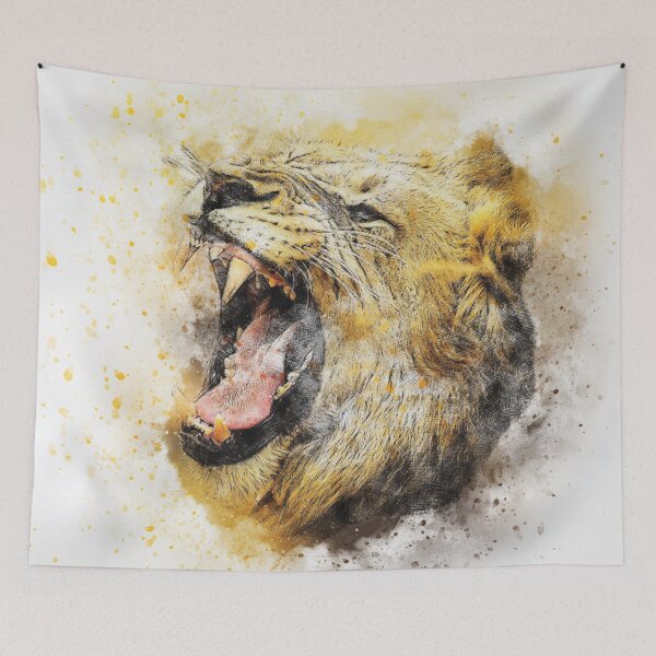 Item preview, beautiful lion art designed and sold by Xippy Art.
