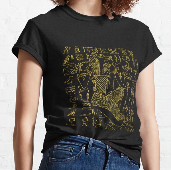 Egyptian Anubis & Hieroglyphics Classic T-Shirt