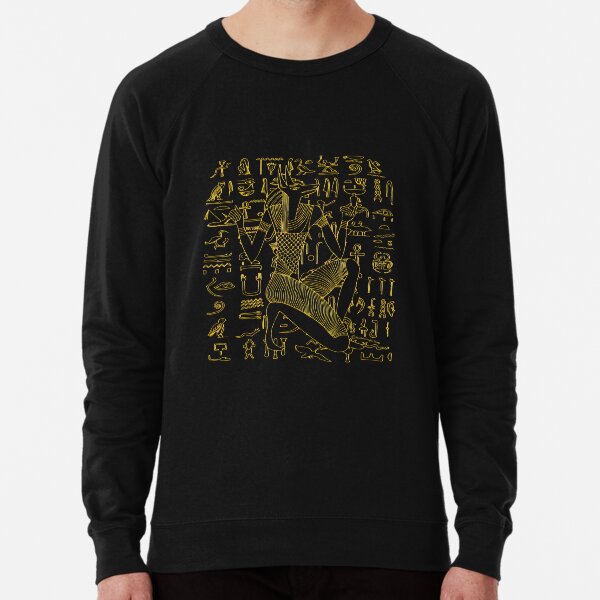 Egyptian Anubis & Hieroglyphics Lightweight Sweatshirt