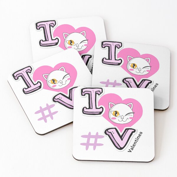 Item preview, I LOVE VALENTINES - Heart with Cat wink designed and sold by OMdesign10.