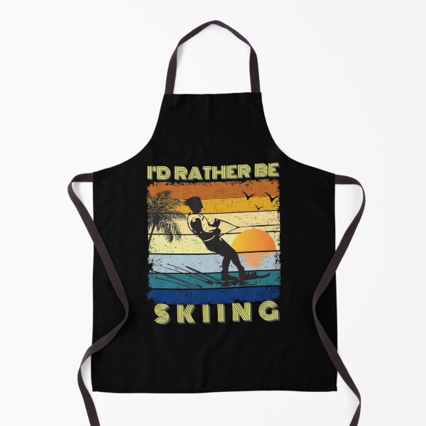 Item preview,  I'd Rather Be Skiing, I Love To Waterski, Funny Skiing, Vintage Sunset, Beach Lifestyle, Retro Sunrise designed and sold by Sun Sand & Sea Art.