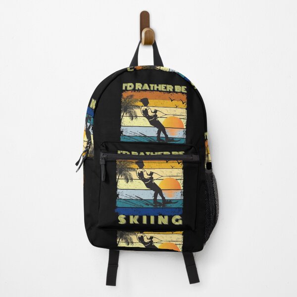 Item preview, I'd Rather Be Skiing, I Love To Waterski, Funny Skiing, Vintage Sunset, Beach Lifestyle, Retro Sunrise designed and sold by Sun Sand & Sea Art.