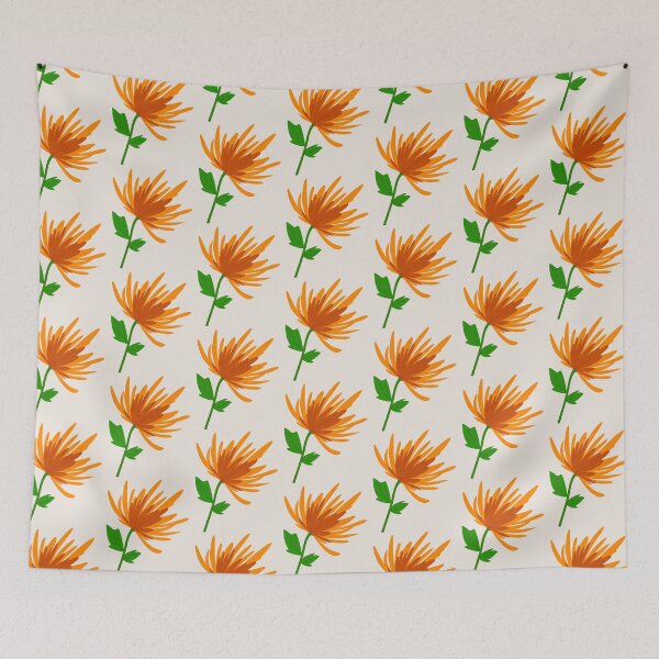 Item preview, Vintage Flower Pattern Chrysanthemum   designed and sold by LEA-BOUTIQUE.