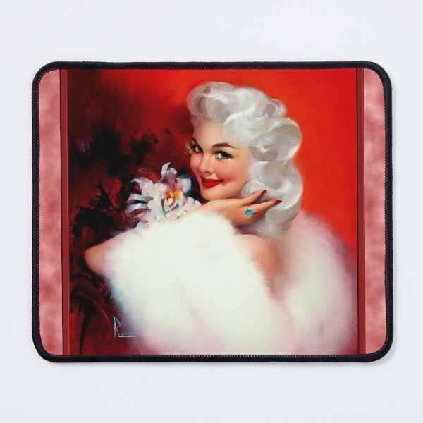 Item preview, Platinum Blonde With An Orchid by Edward Runci Remastered Vintage Art Xzendor7 Old Masters Reproductions designed and sold by Xzendor7 Digital Art Creations.