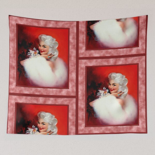 Item preview, Platinum Blonde With An Orchid by Edward Runci Remastered Vintage Art Xzendor7 Old Masters Reproductions designed and sold by Xzendor7 Digital Art Creations.