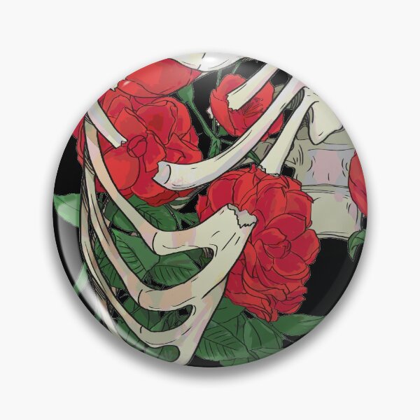 Item preview, Broken Ribcage and Red Flowers Cell Shaded designed and sold by Saanis.