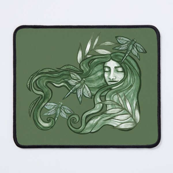 Item preview, Dragonfly Goddess in Green designed and sold by FrictionMaxxing.