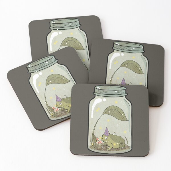 Item preview, wizard frog in mason jar  designed and sold by LuluJanool.