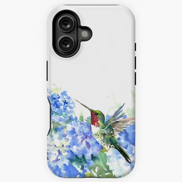 Item preview, Hydrangea Flowers and Hummingbird designed and sold by surenart.