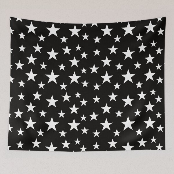 Item preview, Black white starry pattern designed and sold by DanceDeck.