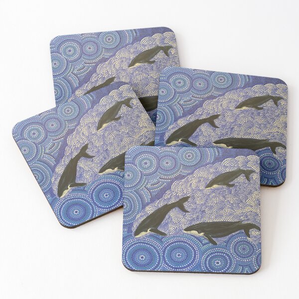 Item preview, Whale Season at Long Reef Dot Paintings by Kim Cameron Art designed and sold by LOSTMANLY.