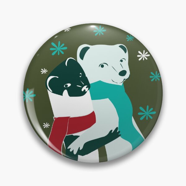 Item preview, Mustelid Christmas Weasel Hugs green designed and sold by belettelepink.