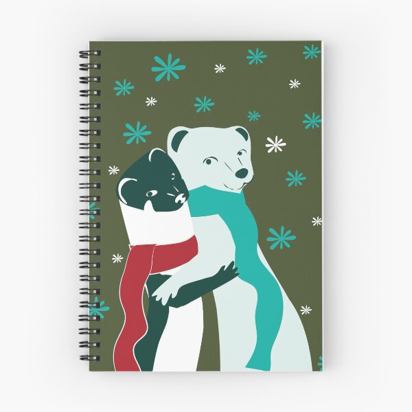 Item preview, Mustelid Christmas Weasel Hugs green designed and sold by belettelepink.