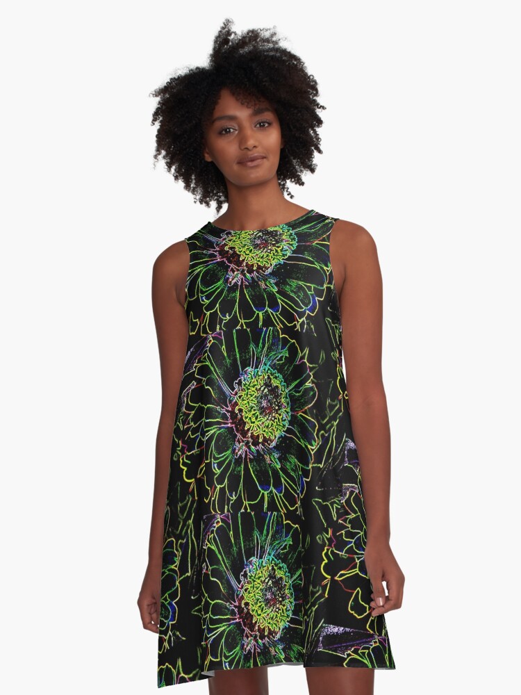 Neon flower | A-Line Dress