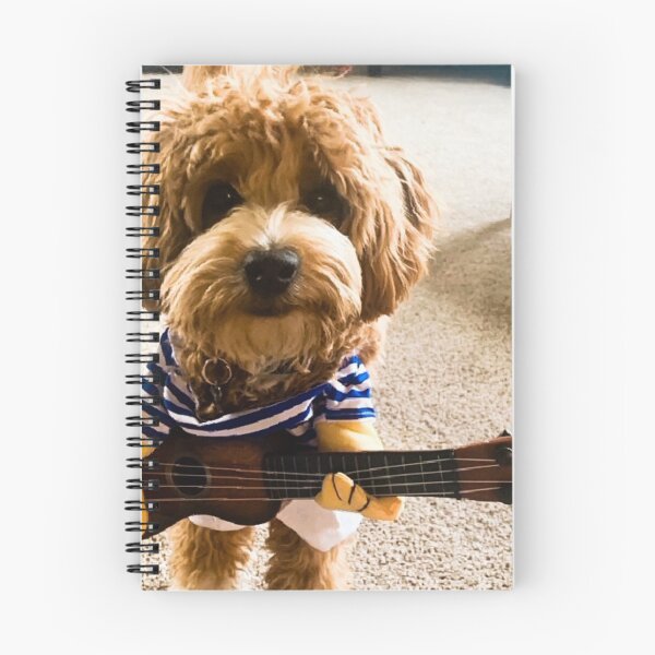 Item preview, cute dog playing music designed and sold by Emoelsalhy76.