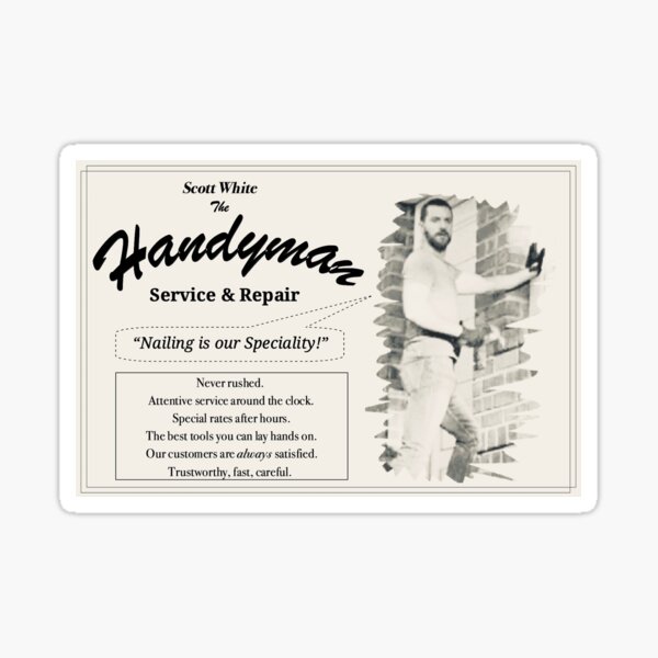 The Handyman Vintage Ad Sticker
