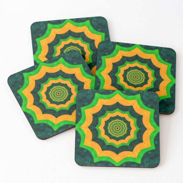 Item preview, Green Orange Kaleidoscope Abstract designed and sold by Pretty-Bird.
