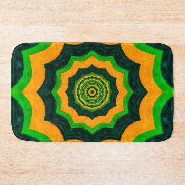 Item preview, Green Orange Kaleidoscope Abstract designed and sold by Pretty-Bird.
