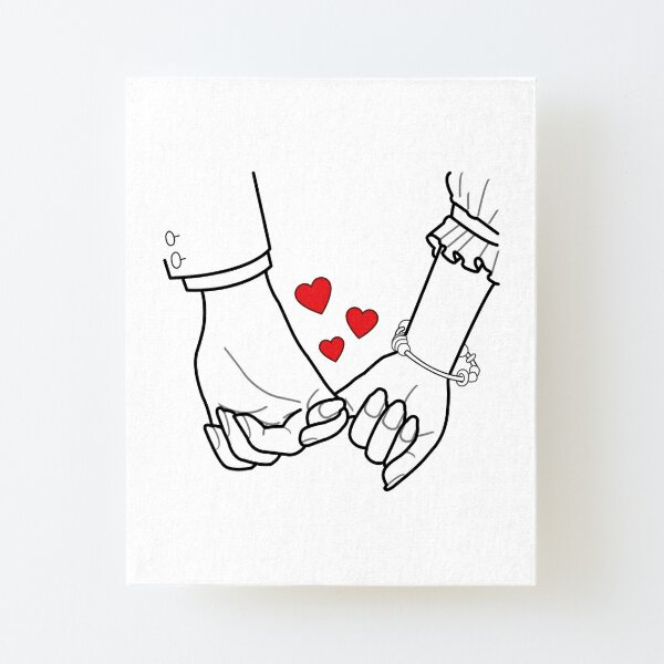 Always Together hand written Text, Cute Couple Drawings, Holding Hands  Drawing , Romantic Couple Art by Mounir Khalfouf