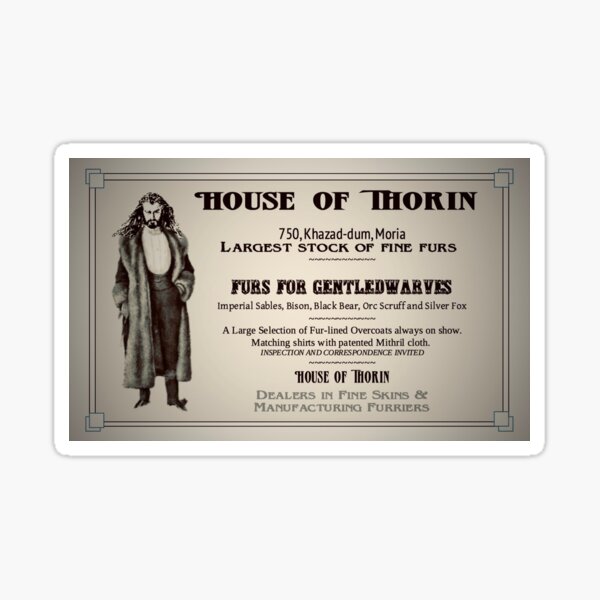 House of Thorin Vintage Ad Sticker