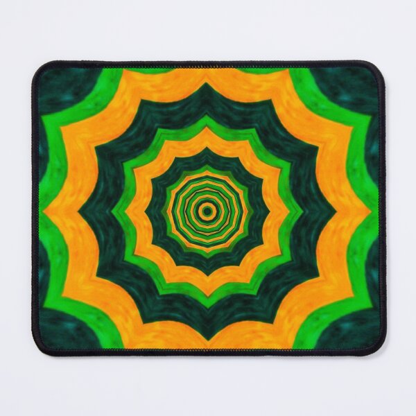 Item preview, Green Orange Kaleidoscope Abstract designed and sold by Pretty-Bird.
