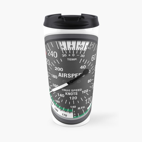 Aviation Air Speed Indicator Travel Coffee Mug