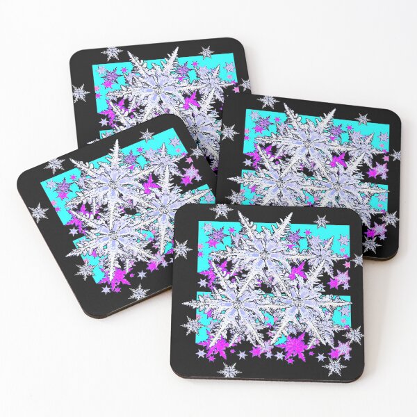 Item preview,  DECORATIVE HOLIDAY WINTER SNOWFLAKE PATTERN BLACK ART  designed and sold by sharlesart.