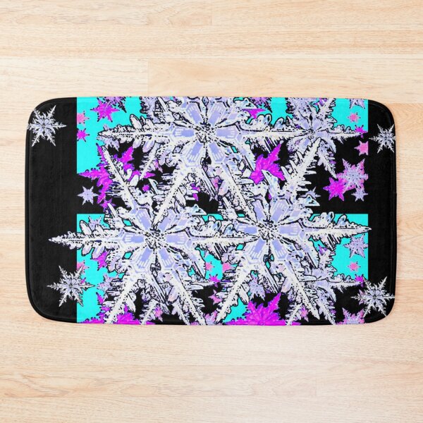 Item preview,  DECORATIVE HOLIDAY WINTER SNOWFLAKE PATTERN BLACK ART  designed and sold by sharlesart.
