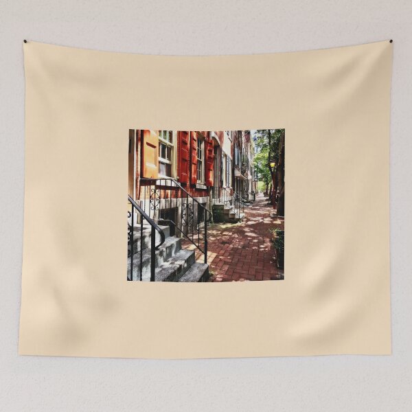 Item preview, Philadelphia PA Street With Orange Shutters designed and sold by Susan Savad.