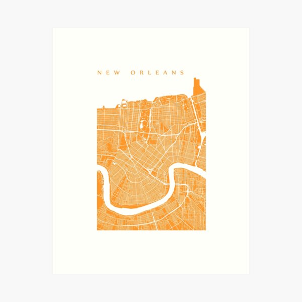 Item preview, New Orleans (Orange) designed and sold by CartoCreative.