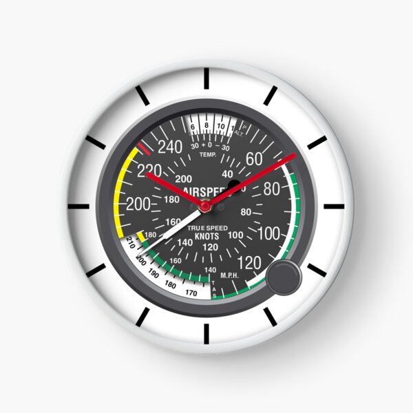 Item preview, Aviation Air Speed Indicator Clock designed and sold by skyhawktees.