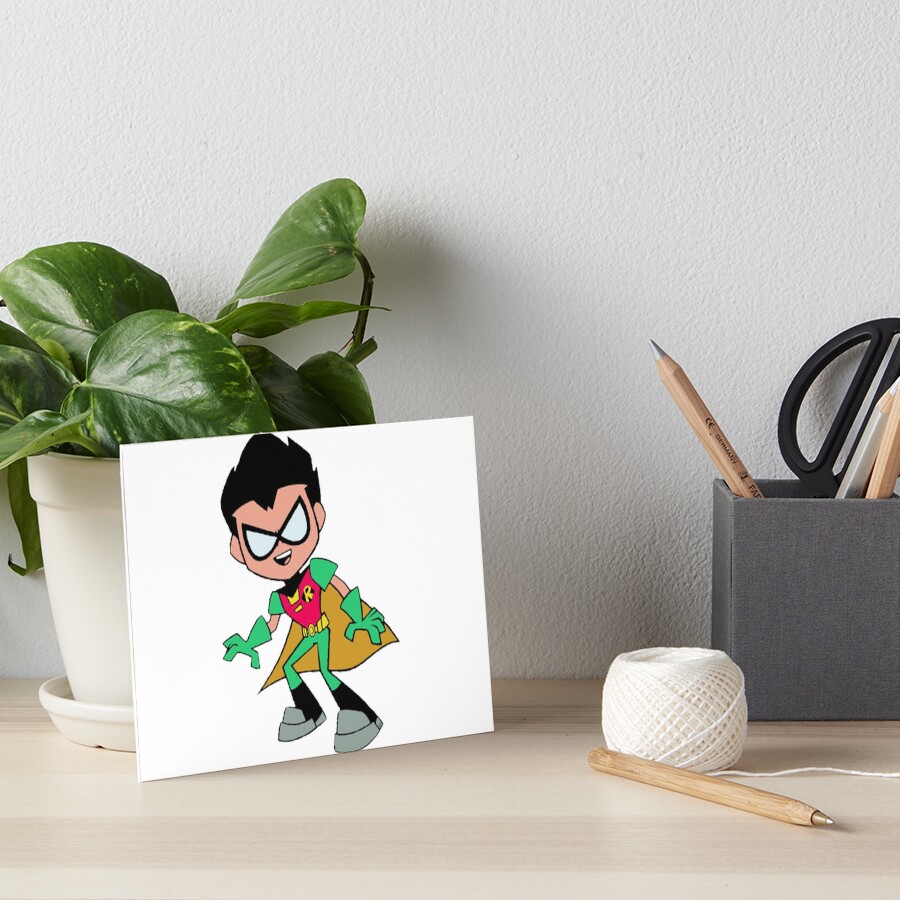 "Robin Teen Titans Cartoon sticker|Robin teen titans Sticker" Art Board Print for Sale by ...