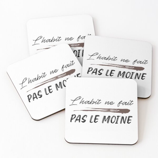Aperçu de l'œuvre L'habit Ne Fait Pas Le Moine - Tapis de souris drôle de phrase française créée et vendue par henes88.