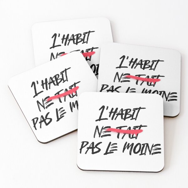 Aperçu de l'œuvre L'habit Ne Fait Pas Le Moine - Casquette drôle de phrase française créée et vendue par henes88.