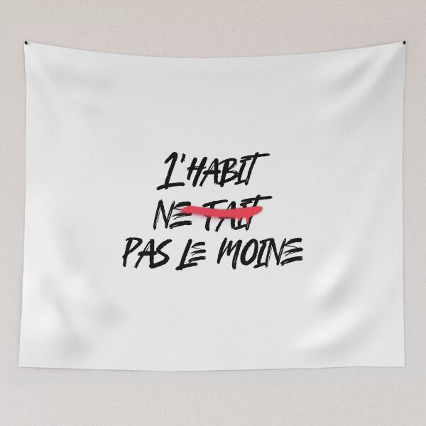Aperçu de l'œuvre L'habit Ne Fait Pas Le Moine - Casquette drôle de phrase française créée et vendue par henes88.