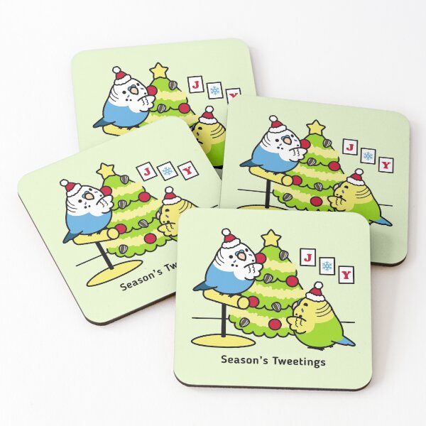 Item preview, Season's Tweetings Chubby Budgies designed and sold by birdhism.