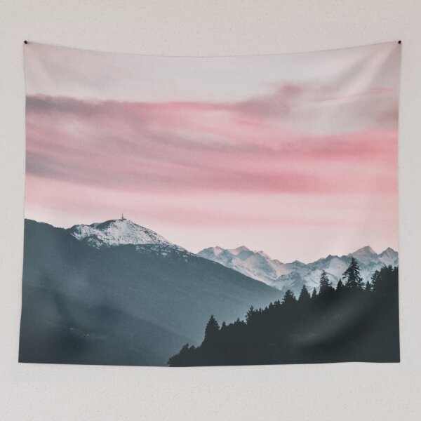 Item preview, Snow Capped Mountains with Pink Sky  designed and sold by KarolinaPaz.