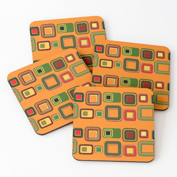 Item preview, KENTE INSPIRED SQUARES - ORANGE designed and sold by HillTopView.