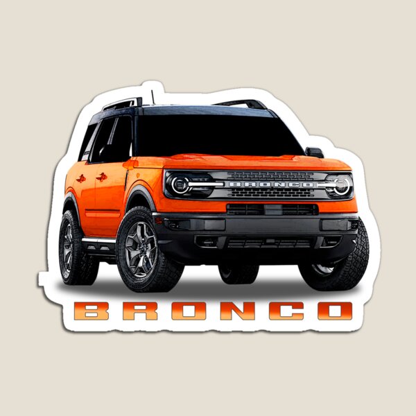 Denver Broncos Bronco in Center of Denver D Type (crackle design) Die-Cut  MAGNET