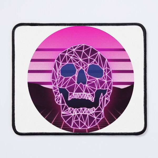 Item preview, Skull Cyberpunk Vaporwave retro Neon Ultraviolet Style  designed and sold by PourElla.