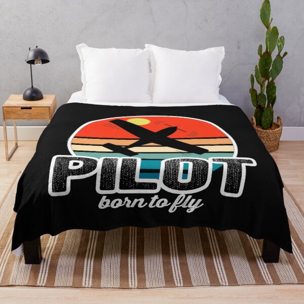 Item preview, Pilot born to fly - Vintage dark gift pilot designed and sold by FouDeeziner.