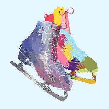 Artwork thumbnail, Ice Skates | Abstract Watercolor by WriteOnThyme